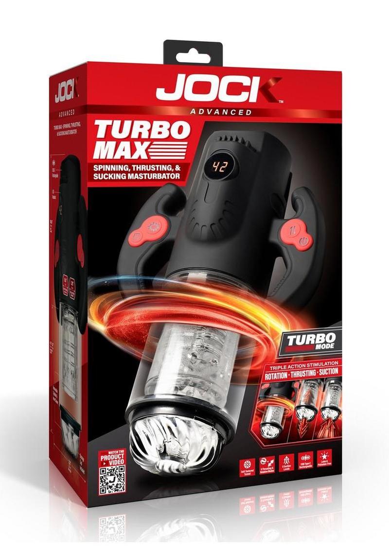 Jock Spinning, Thrusting, and Sucking Masturbator - Clear