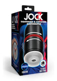 Jock Tightening and Vibrating Rechargeable Masturbator - Black/White