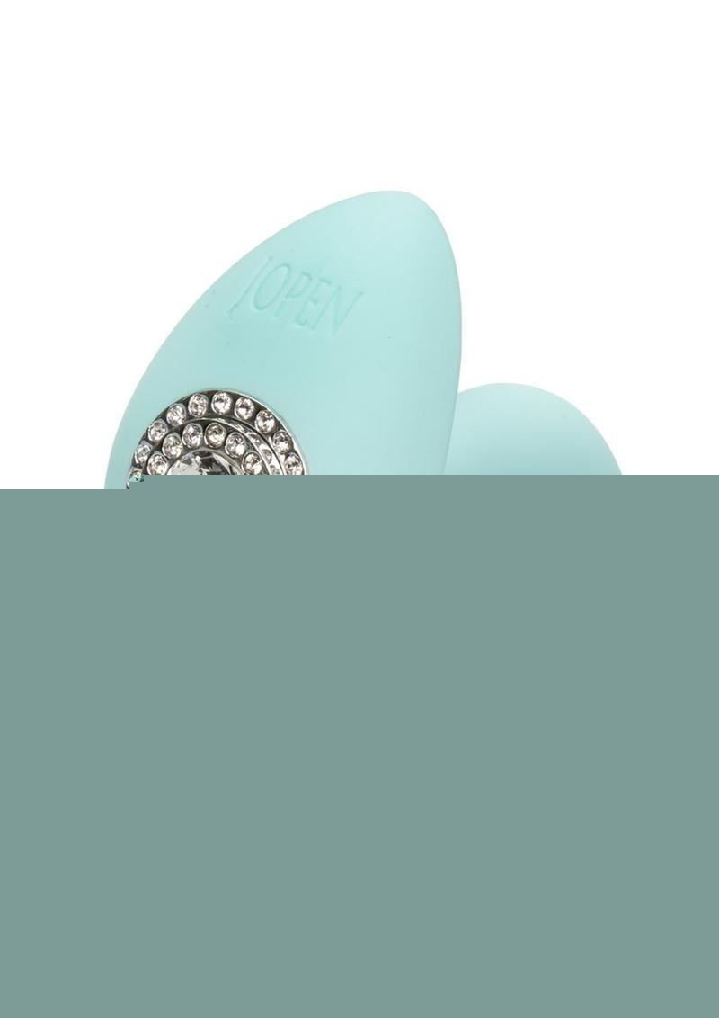 Jopen Pave Audrey Rechargeable Silicone Vibrating Probe with Crystals and Remote Control