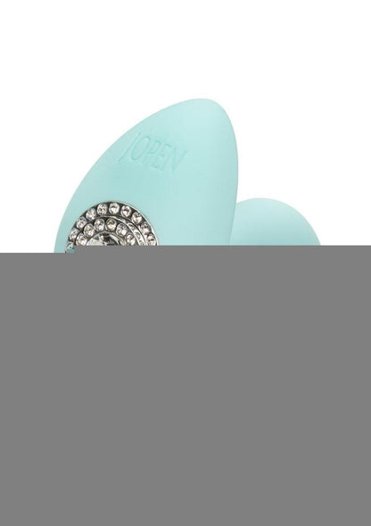Jopen Pave Audrey Rechargeable Silicone Vibrating Probe with Crystals and Remote Control