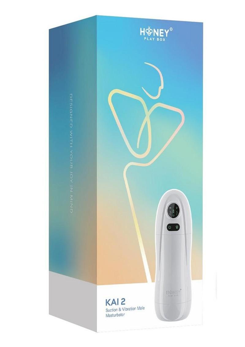 Kai 2 Automatic Sucking Vibrating Rechargeable Male Masturbator - Black/White