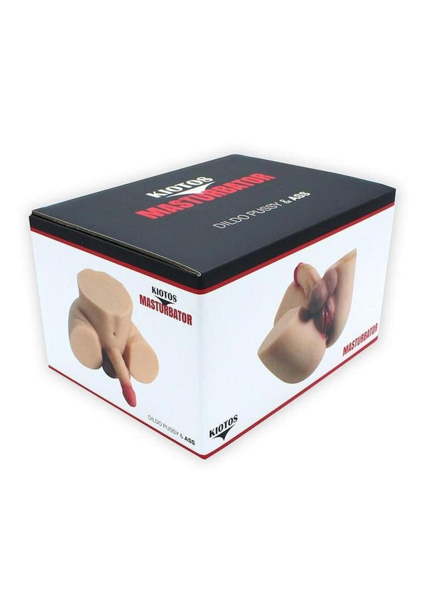 Kiotos Masturbator Silicone Dildo with Pussy and Ass - Vanilla