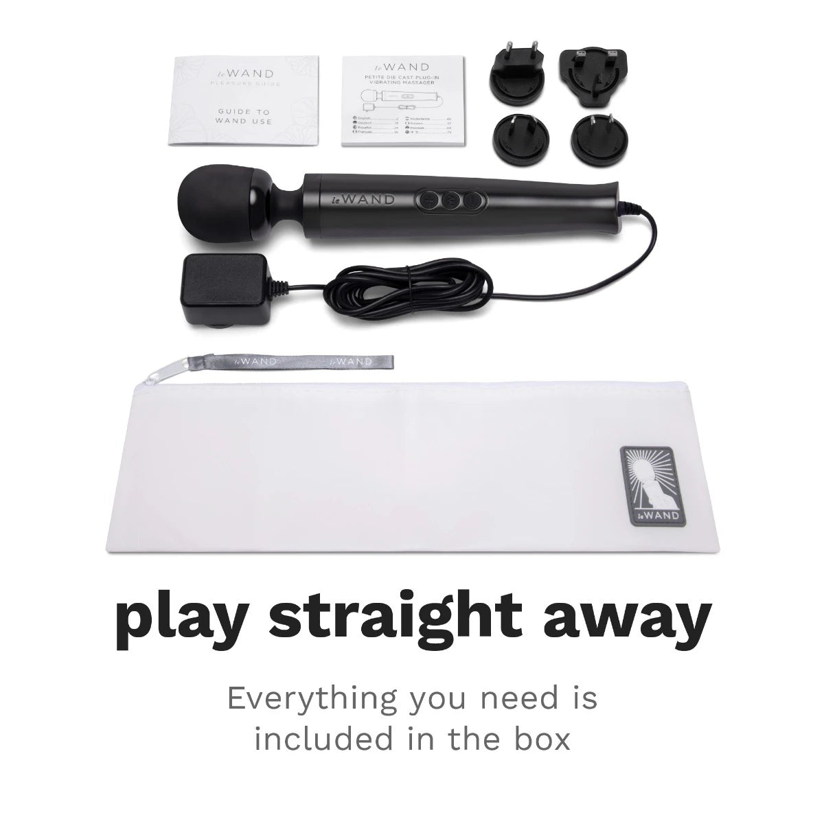 Le Wand Die Cast Plug-In Massager Black