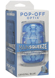 Main Squeeze Pop Off Ultraskyn Compact Masturbator - Blue/Clear/Crystal
