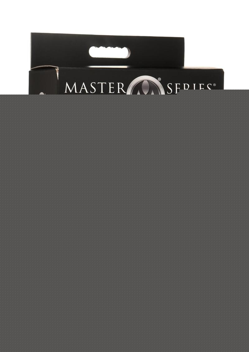 Master Series Ass Puffer Nubbed Inflatable Silicone Anal Plug - Black