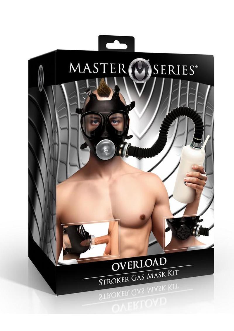 Master Series Overload Stroker Gas Mask Kit - Black/Clear