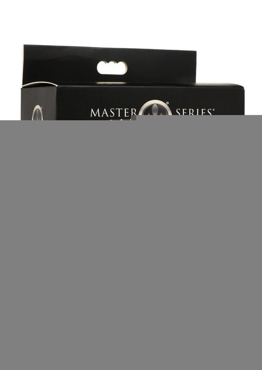 Master Series P-Spot Plugger 28x Rechargeable Silicone Prostate Plug with Harness and Remote Control - Black