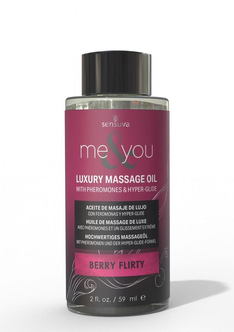 Me and You Pheromone Infused Luxury Massage Oil Berry Flirty - 2oz