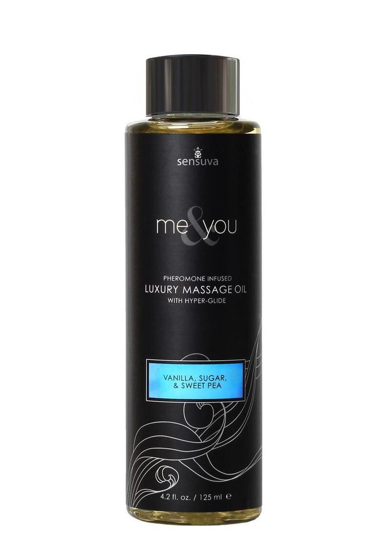 Me and You Pheromone Infused Luxury Massage Oil Vanilla Sugar Sweet Pea - 4.2oz