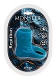 Monster Romance Riptilian Silicone Cock Sleeve - Blue