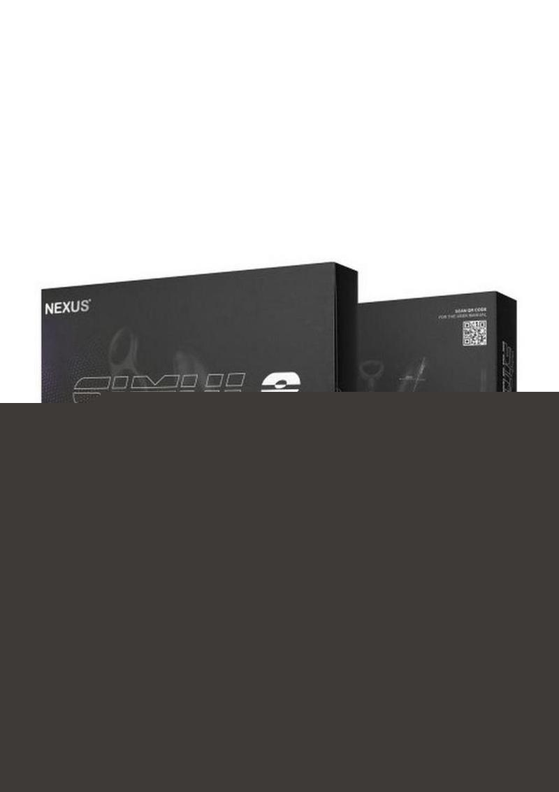 Nexus Simul8 Stroker Edition Rechargeable Silicone Dual Anal and Cock/Ball Ring with Remote Control - Black