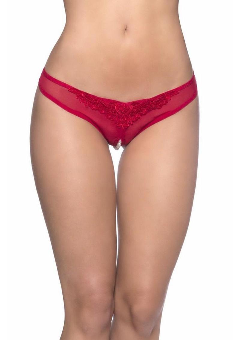 Oh LA LA Cheri Paradise Panty - Red - One Size