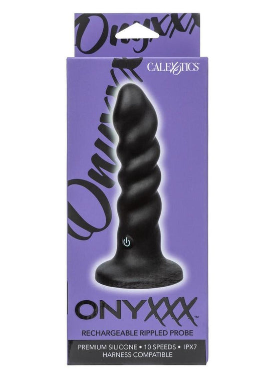 Onyxxx Rechargeable Rippled Probe - Black