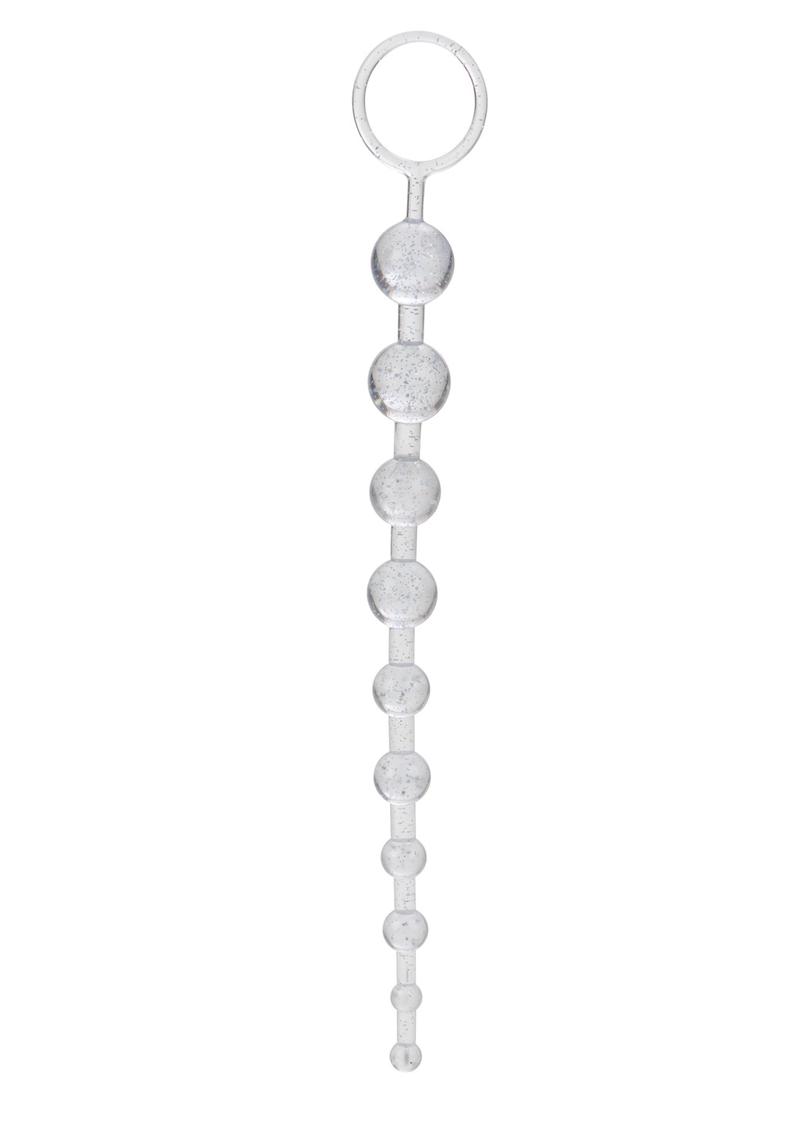 Platinum X 10 Anal Beads - Silver/White