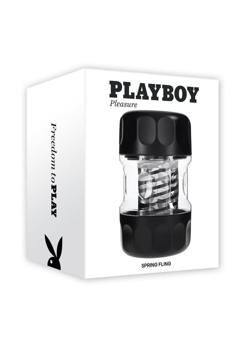 Playboy Spring Fling Rechargeable Stroker - Black/Clear
