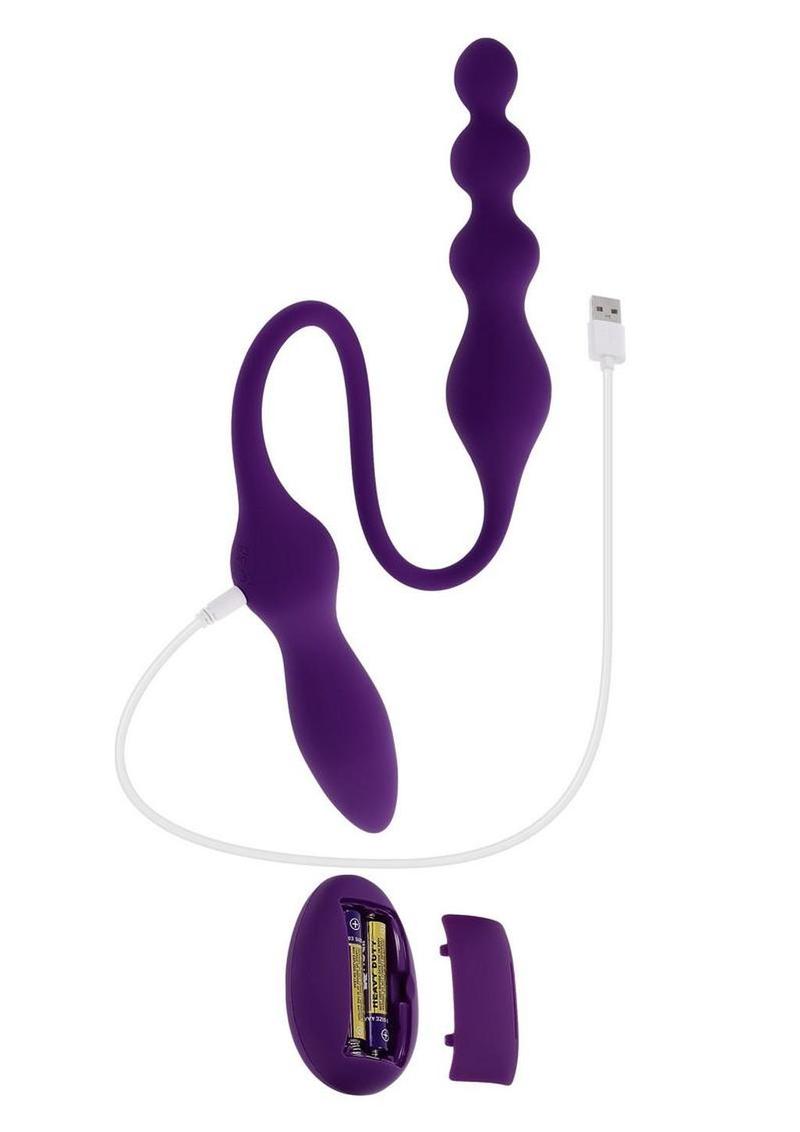 Playboy This and That Rechargeable Silicone Dual End Anal Plug and Vibrator