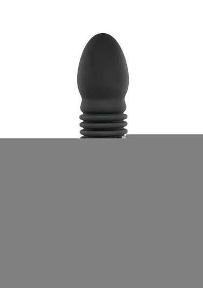 Playboy Trust The Thrust Rechargeable Silicone Thrusting Anal Plug with Remote Control - Black