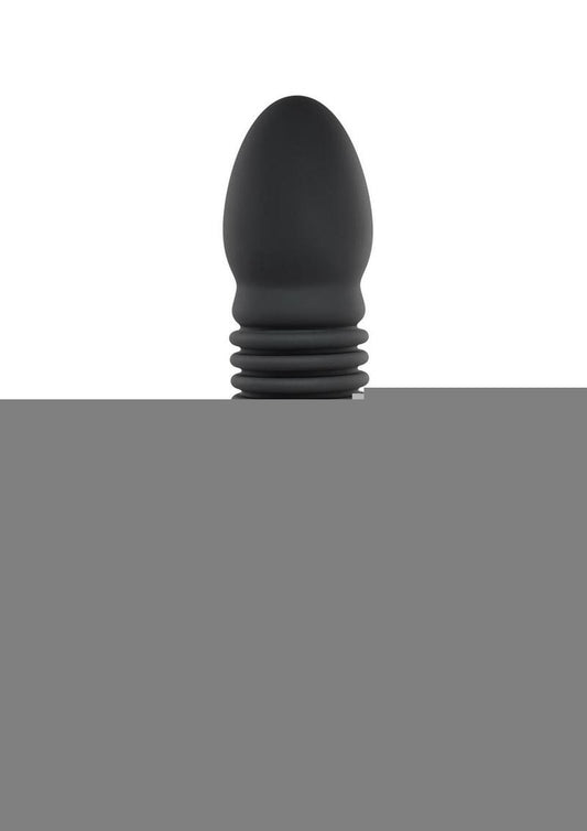 Playboy Trust The Thrust Rechargeable Silicone Thrusting Anal Plug with Remote Control - Black