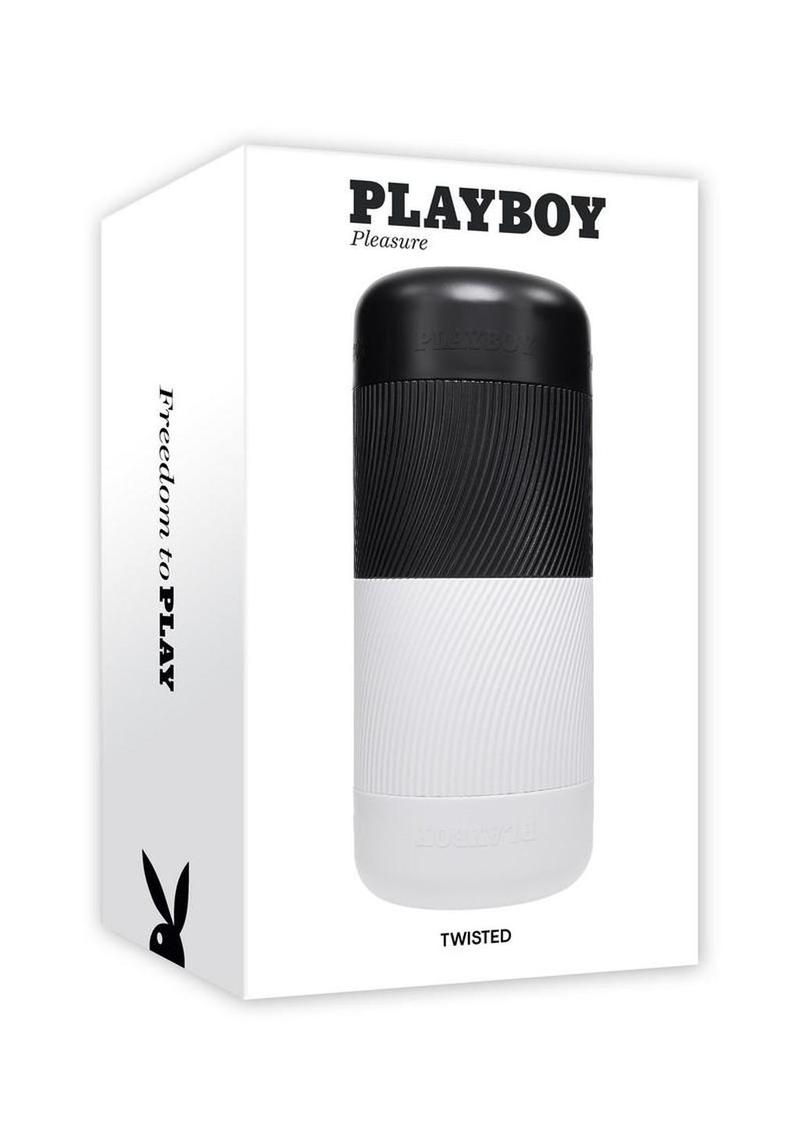 Playboy Twisted Double Side Stroker - Black/White
