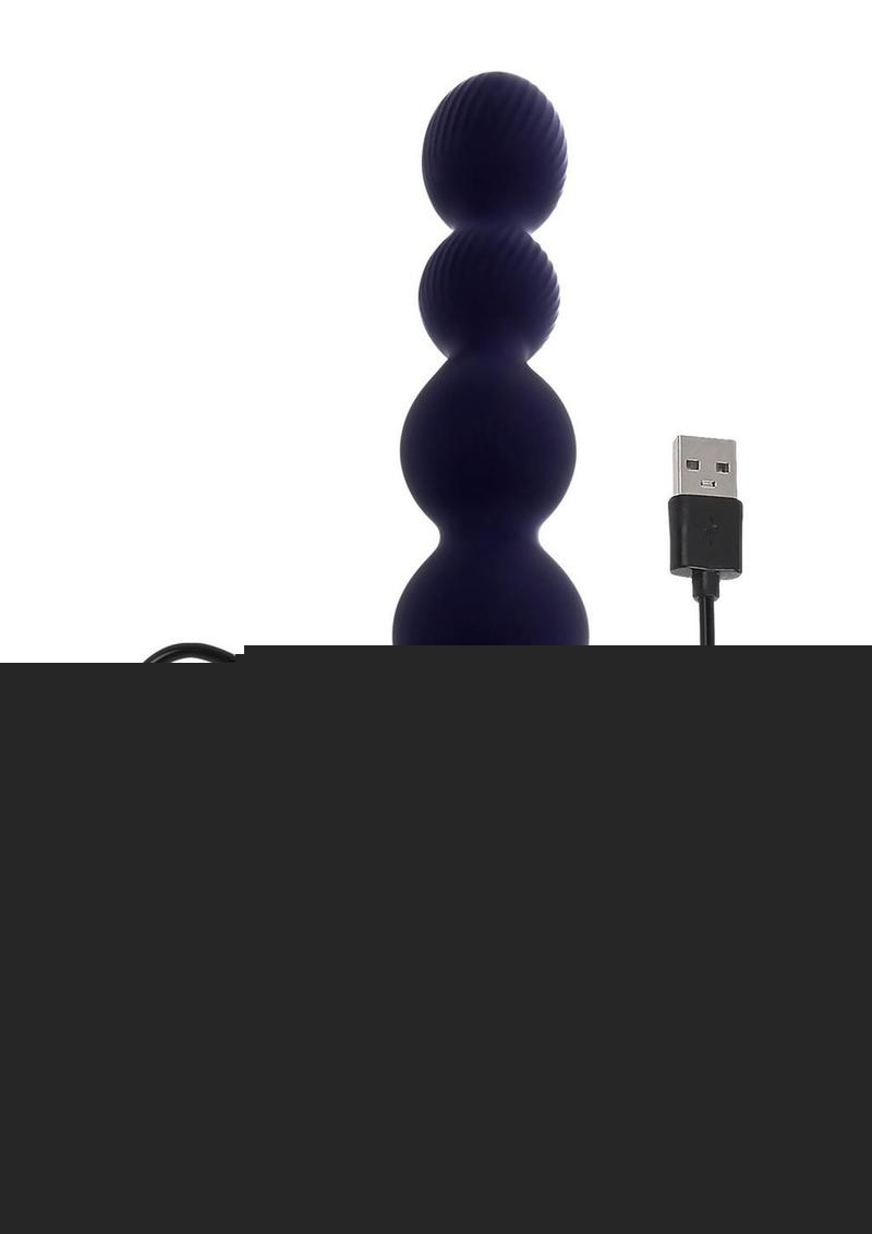 Pleasure Orbit Rechargeable Silicone Anal Beads with Remote Control