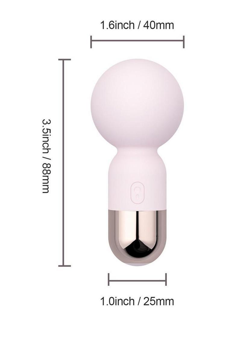 Pokewan Pocket Mini Vibrating Silicone Rechargeable Wand Massager