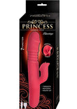Princess Passion Heat Rechargeable Silicone Warming Vibrator with Clitoral Wheel - Coral/Pink