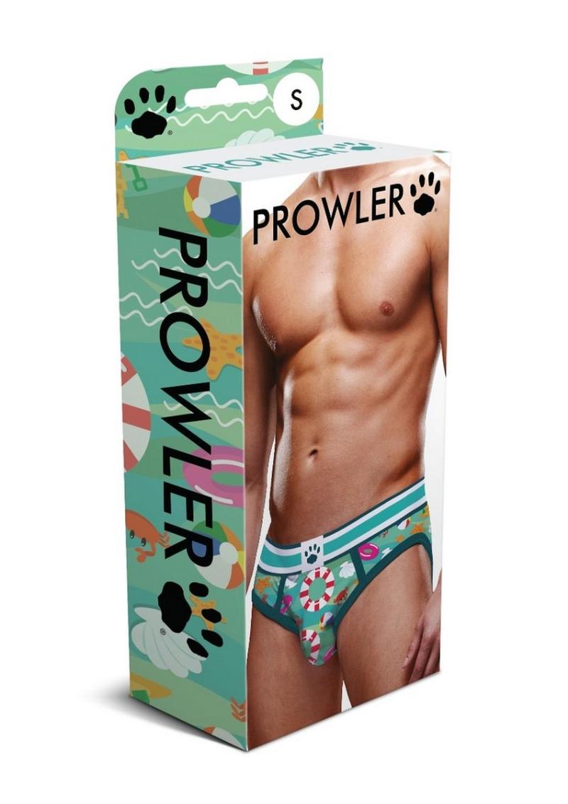 Prowler Beach Open Brief - Aqua/Green - Large