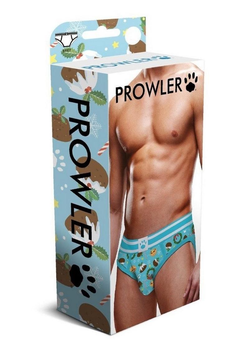 Prowler Christmas Pudding Brief - Blue/White - Large