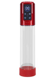 Pumped Megalift 6 Function Automatic Rechargeable Penis Pump - Metallic - Red