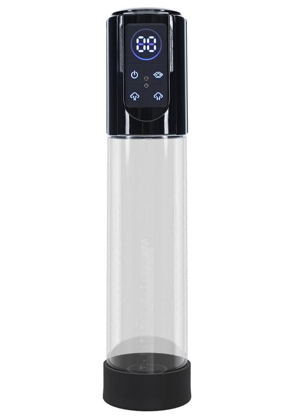 Pumped Megalift Automatic 6 Function Rechargeable Penis Pump - Black