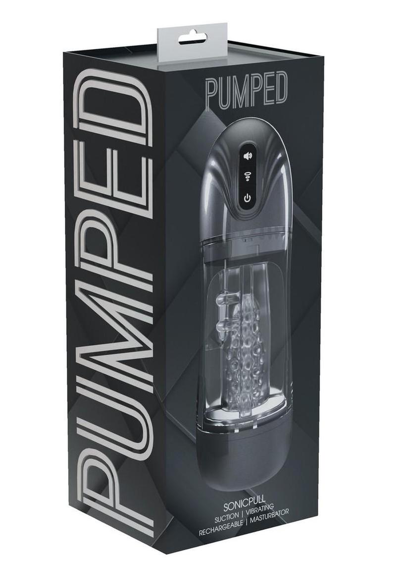 Pumped Sonicpull 10 Function Multimedia Enhanced Masturbator - Grey/Gun Metal