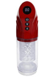 Pumped Strokemate Multi-Function Rechargeable Masturbator - Metallic - Red