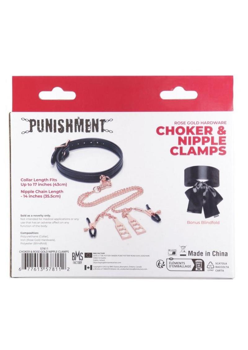 Punishment Choker and Nipple Clamps