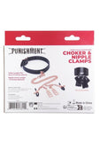 Punishment Choker and Nipple Clamps