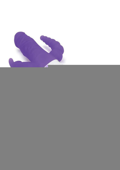 Rabbit Essentials Silicone Rechargeable Slim Realistic Double Penetration Rabbit Vibrator