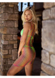Rainbow Net Tank Mini Dress