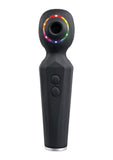 Rainbow Sucker Rechargeable Silicone Wand Vibrator - Black/Multicolor