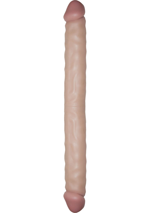 Real Skin All American Whoppers Double Dildo Dildo - Flesh/Vanilla - 13in