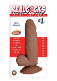 Realcocks Dual Layered #1 Bendable Dildo - Caramel - 5.5in