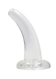 Realrock Crystal Clear Non Realistic Dildo with Suction Cup - Clear - 4.7in