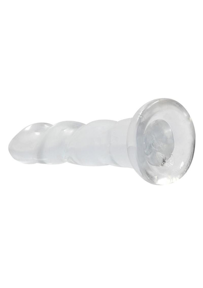 Realrock Crystal Clear Non Realistic Dildo with Suction Cup