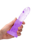 Realrock Crystal Clear Non Realistic Dildo with Suction Cup