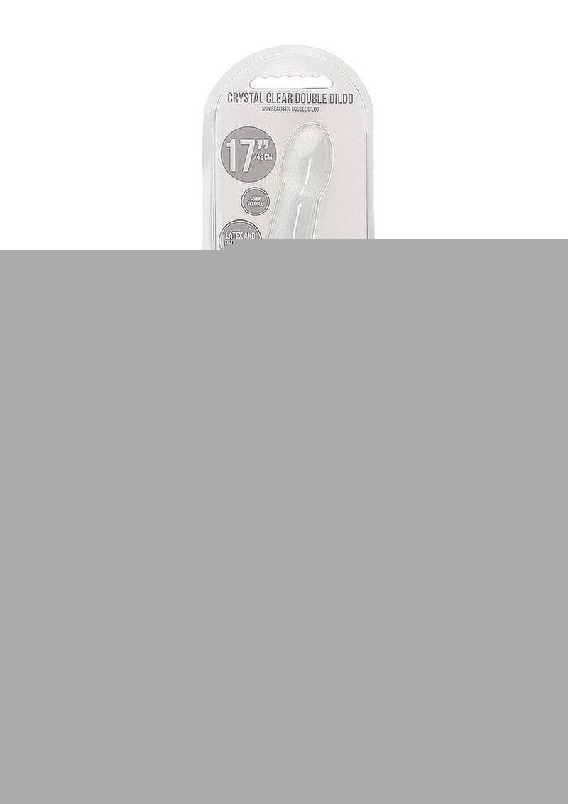 Realrock Crystal Clear Non Realistic Double Dildo - Clear - 17in
