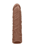Realrock Skin Penis Extender - Caramel - 7in