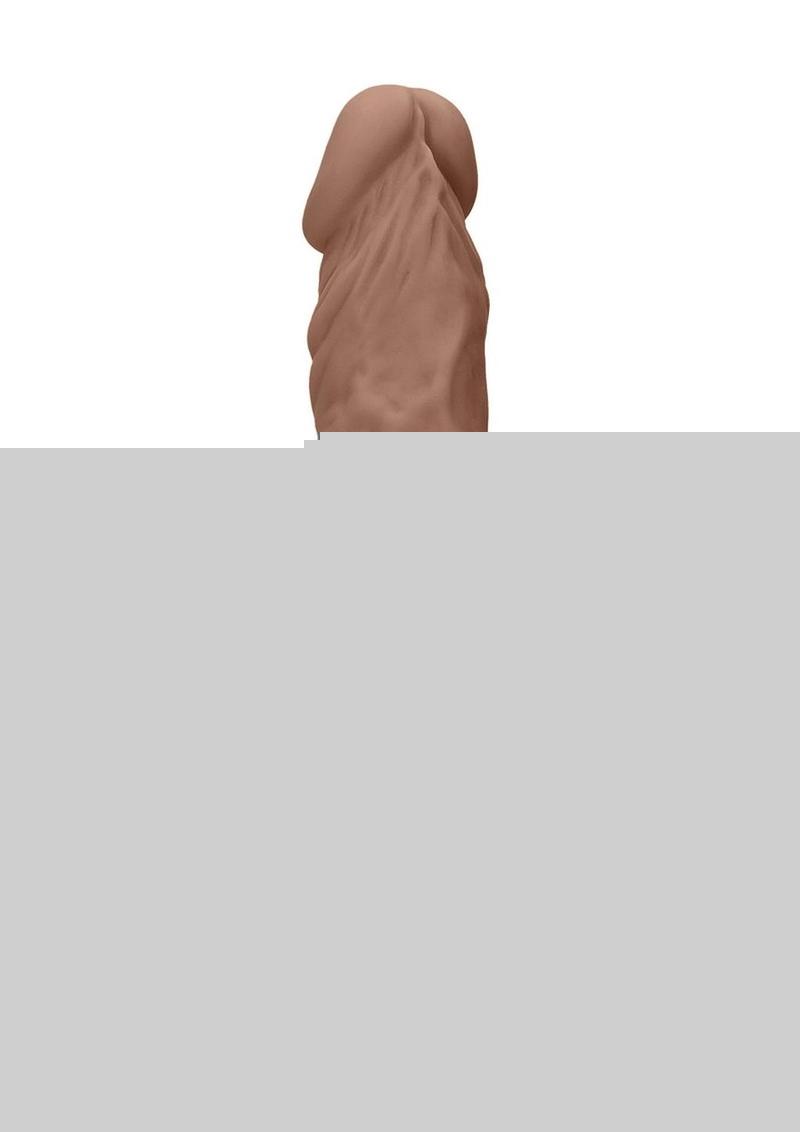 Realrock Skin Realistic Dildo Without Balls - Caramel - 9in