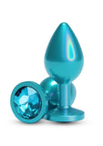 Rear Assets Chrome Anal Plug - Teal - Medium