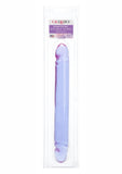 Reflective Gel Smooth Double Dildo - Purple - 12in