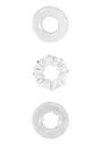 Renegade Dyno Rings Super Stretchable Cock Rings - Clear - Set Of 3