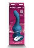Revolution Earthquake Rechargeable Silicone Vibrator with Remote Control - Teal