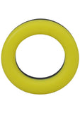 Rock Solid The Big O Silicone Cock Ring - Black/Yellow